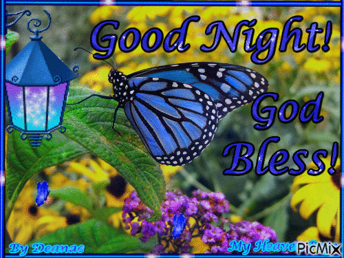 Good Night God Bless! - Animovaný GIF zadarmo