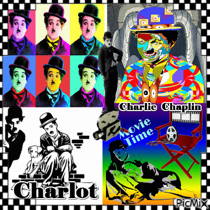 Chaplin Pop ART Style - Animovaný GIF zadarmo