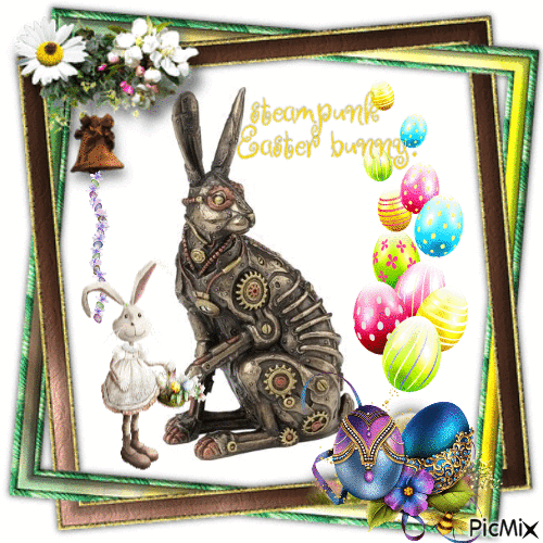 steampunk Easter bunny - Бесплатный анимированный гифка