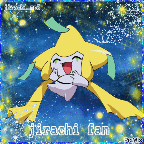 ; jirachi fan ; - Free animated GIF