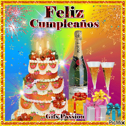 Feliz Cumpleaños - Бесплатный анимированный гифка