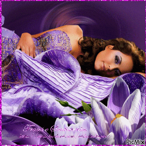 Purple woman - Δωρεάν κινούμενο GIF
