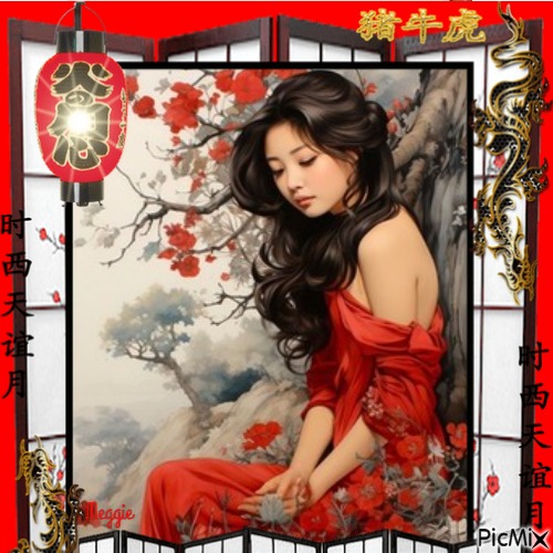 beautiful Asian woman - 免费PNG