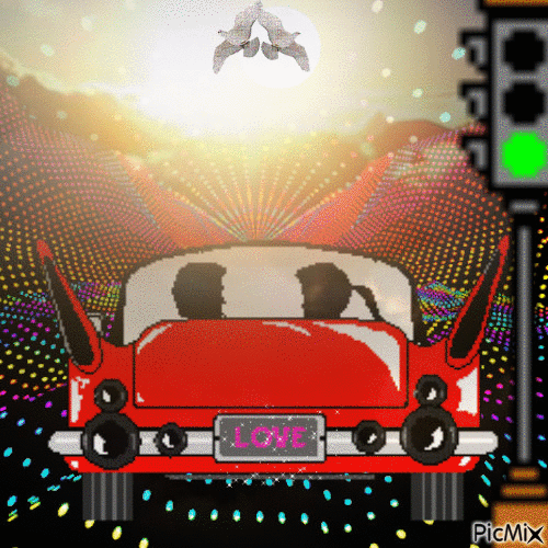 Sur la route - Bezmaksas animēts GIF