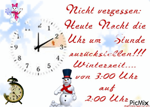 uhr winterzeit - Ücretsiz animasyonlu GIF