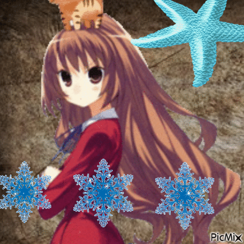 Manga reine des neiges - GIF animé gratuit