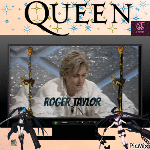 Roger Taylor Queen - Animovaný GIF zadarmo