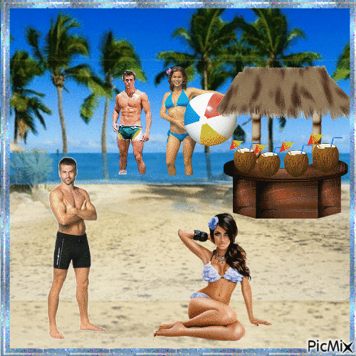 Beach nyaralás - 免费动画 GIF