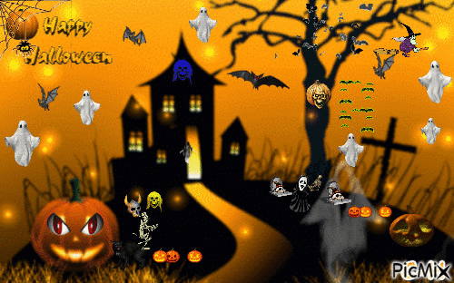 Happy hallowen - Бесплатный анимированный гифка