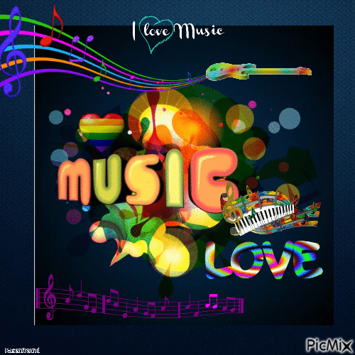 Ich liebe Musik - Безплатен анимиран GIF