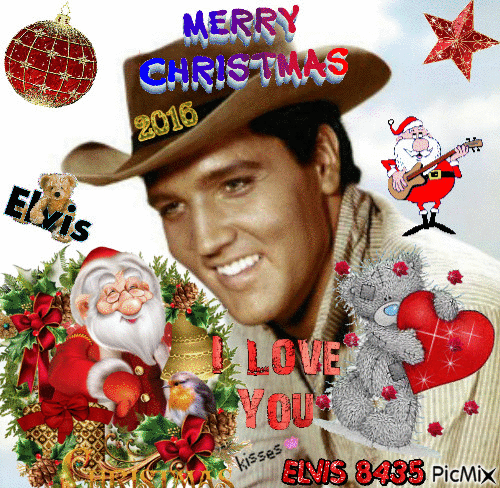Happy Christmas 2016 mon Elvis - GIF animado gratis