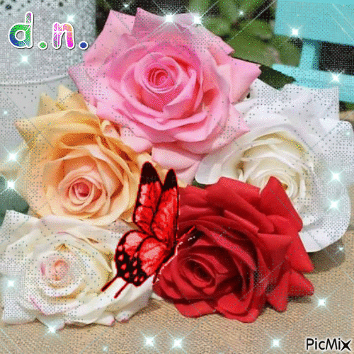 mix di rose - 無料のアニメーション GIF