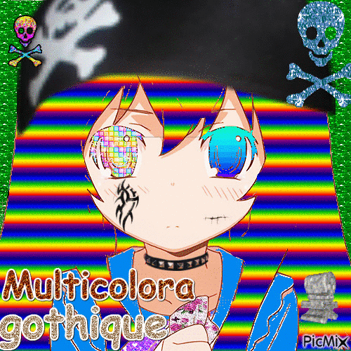 Multicolora Gothique - GIF animado grátis