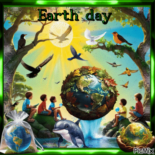 día de la Tierra - Бесплатный анимированный гифка