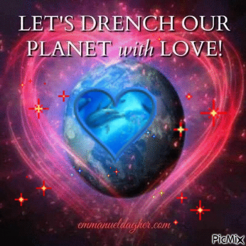 Let's Drench Our Planet with ❤ gif - GIF animasi gratis