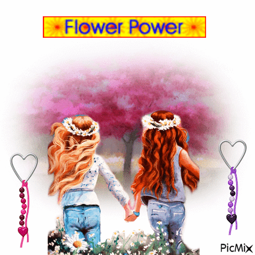 Flower Power Love Beads - Gratis geanimeerde GIF