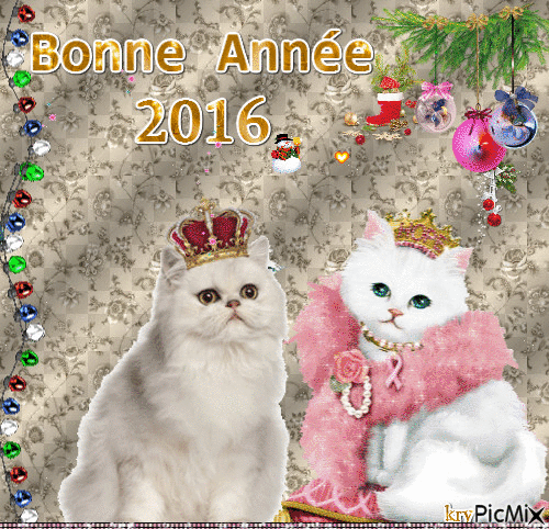 bonne annee 2016 - Бесплатный анимированный гифка
