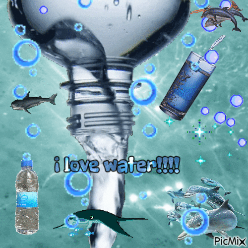 i love water!!!! - Animovaný GIF zadarmo