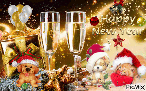 HAPPY NEW YEAR! 🎇🎆🎊🎉🎈☃🍾🥂 - GIF animate gratis