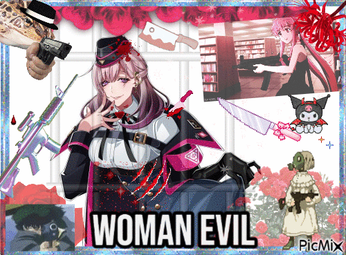 woman evil - GIF animado grátis