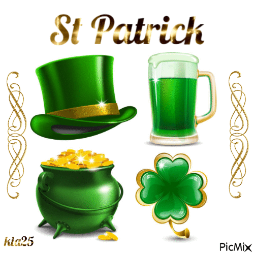 St Patrick - GIF animado gratis