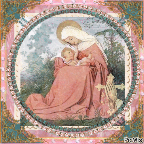 Vierge Marie & l'Enfant Jésus - Δωρεάν κινούμενο GIF