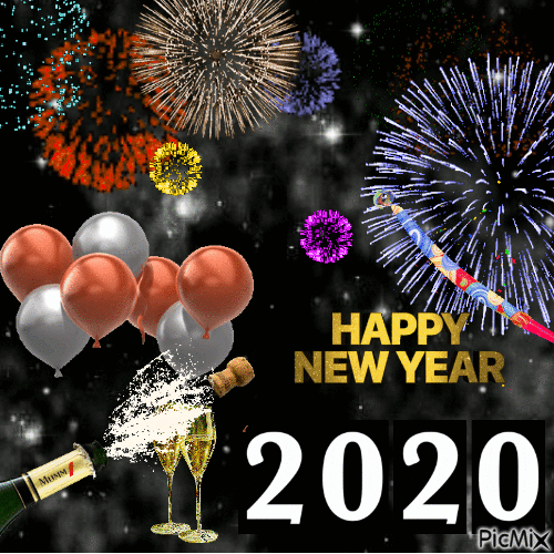 Happy New Year / Szczęśliwego Nowego Roku - GIF animado gratis