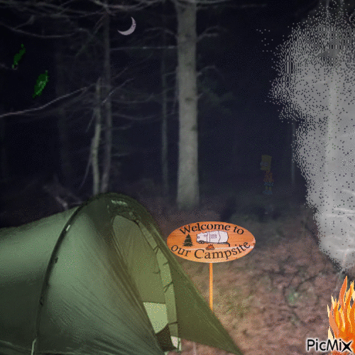 Nice night for Camping :) - Бесплатни анимирани ГИФ