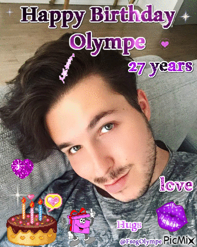 Happy Birthday Olympe - GIF animé gratuit