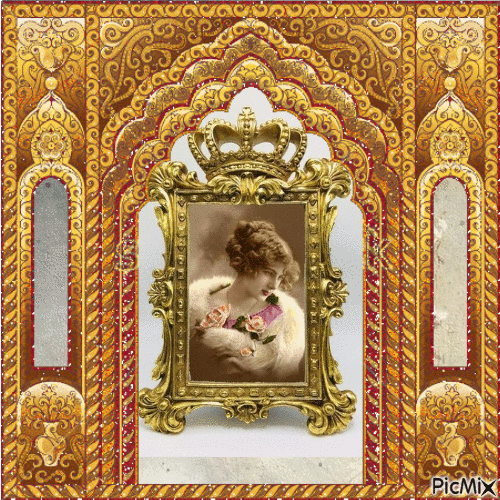 baroque portrait - Бесплатни анимирани ГИФ