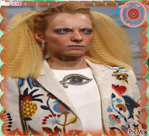 Portrait Woman Colors Couture Hair Carnaval Makeup Deco Glitter Fashion Glamour - GIF animé gratuit