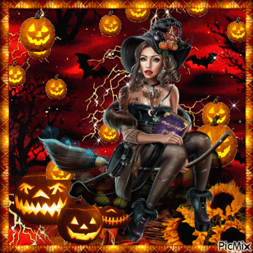 Halloween Hexe - Безплатен анимиран GIF