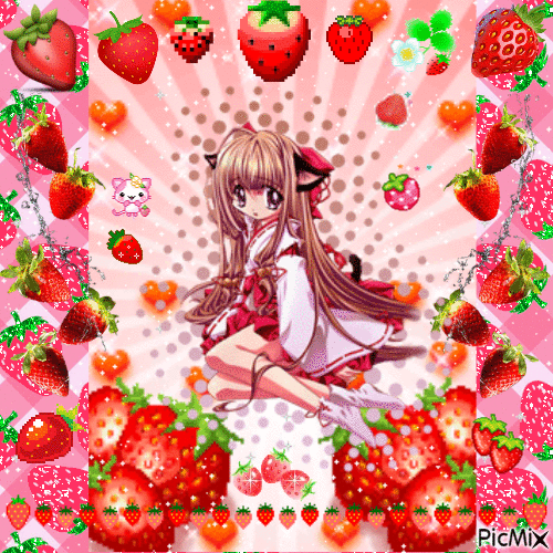Strawberries - Darmowy animowany GIF