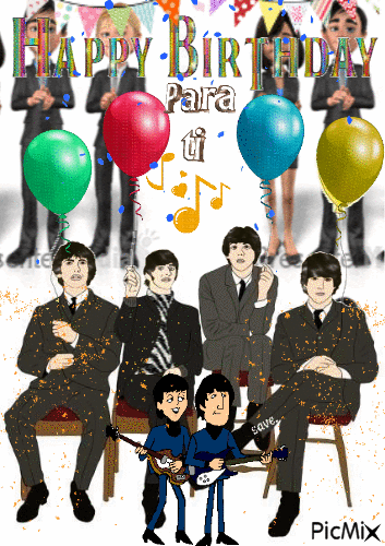 happy birthday par ti - 免费动画 GIF