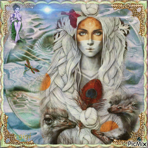 fantasy art woman - Δωρεάν κινούμενο GIF