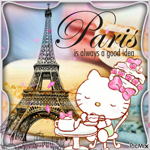 Teatime in Paris - Darmowy animowany GIF