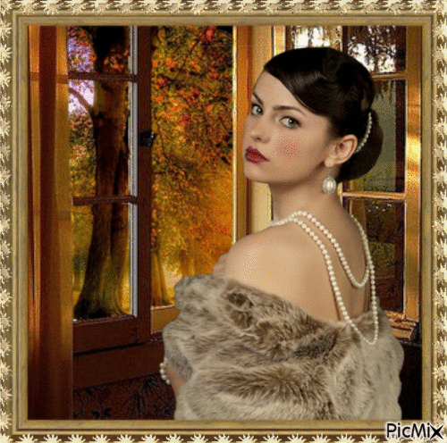 Portrait elegant woman - GIF animé gratuit