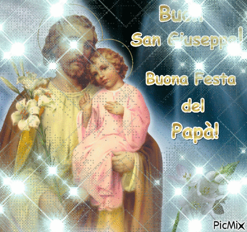 Buon San Giuseppe! Buona Festa del Papà! - Animovaný GIF zadarmo