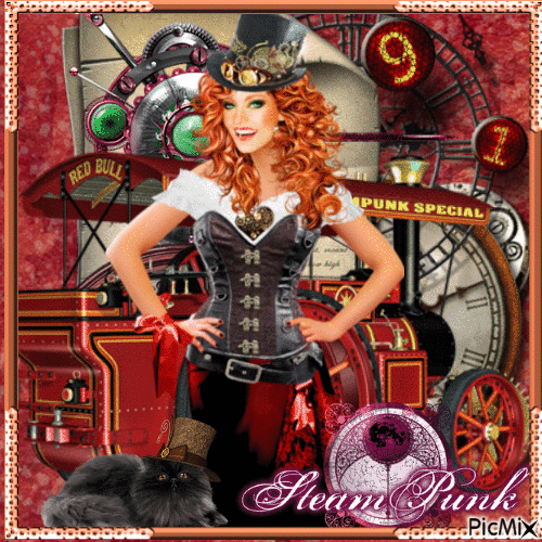steampunk girl - Δωρεάν κινούμενο GIF