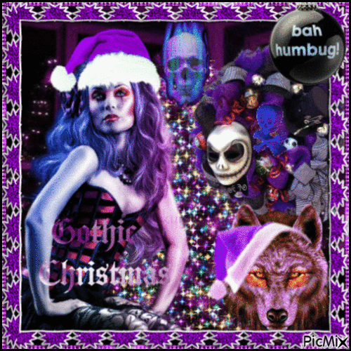 Gothic woman - Christmas - GIF เคลื่อนไหวฟรี