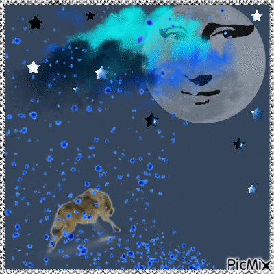 mona and the wolf - Free animated GIF