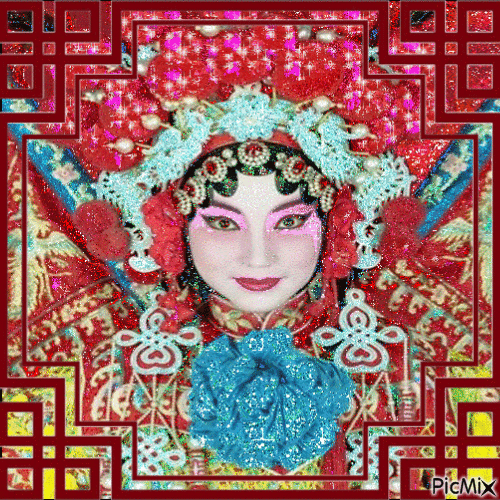 Chinese Opera Woman - Gratis animerad GIF