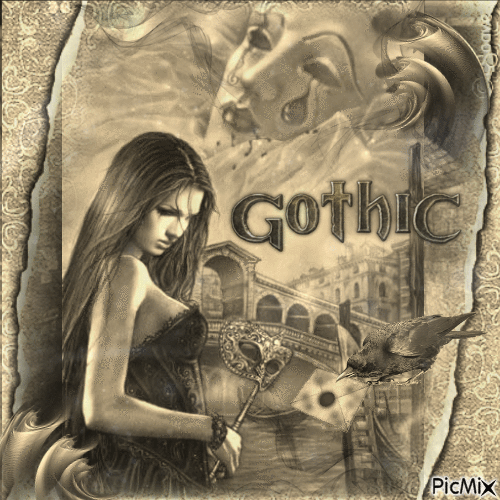 gothic in sepia - Gratis animeret GIF