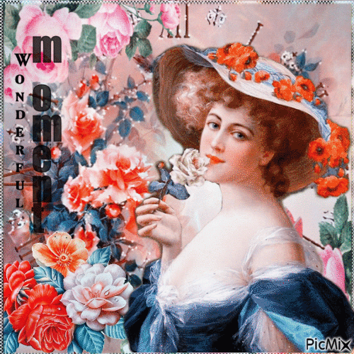 Vintage mit Blumen - Δωρεάν κινούμενο GIF