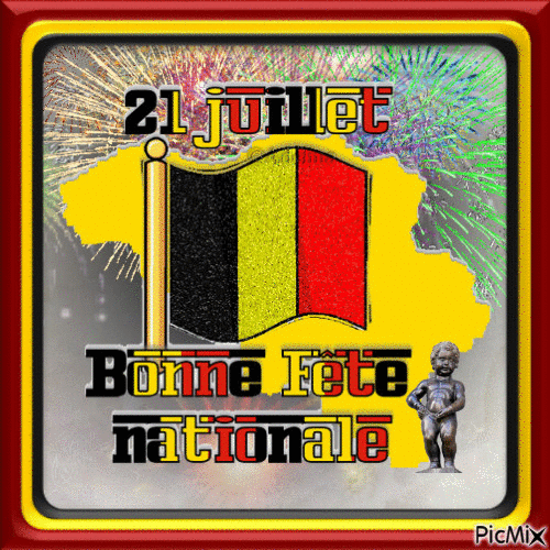 Fête nationale belge. - GIF animé gratuit