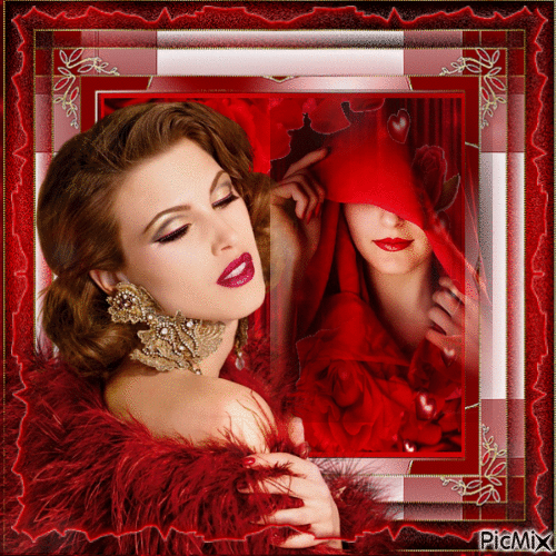 Femme en Rouge - Δωρεάν κινούμενο GIF