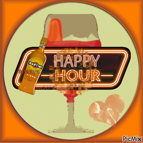 Martini  happy hour  vec50 - Animovaný GIF zadarmo