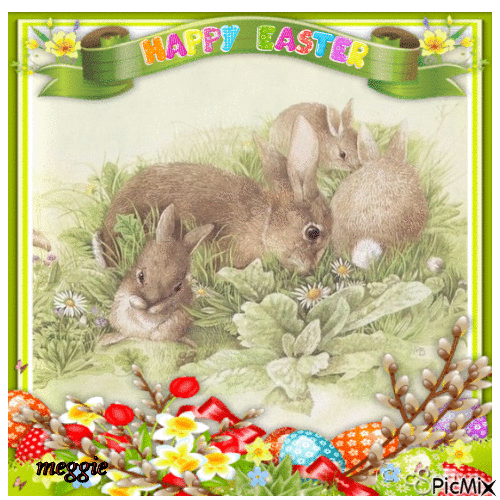 happy Easter - Бесплатный анимированный гифка