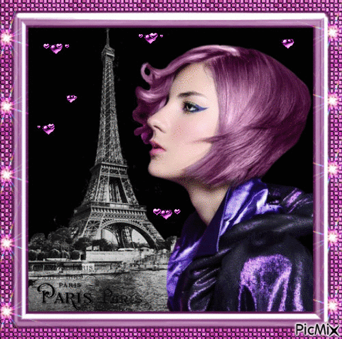 Jovem em Paris - Gratis geanimeerde GIF