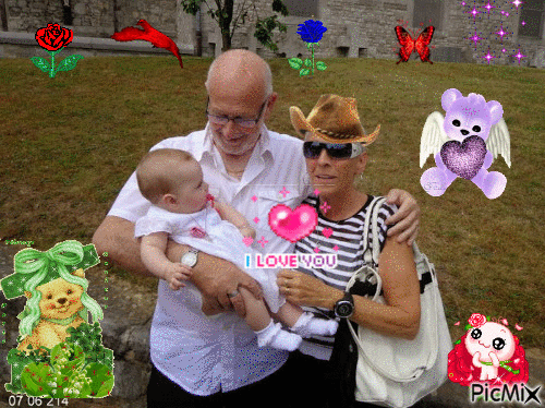 mon papy et ma mamy - Ücretsiz animasyonlu GIF